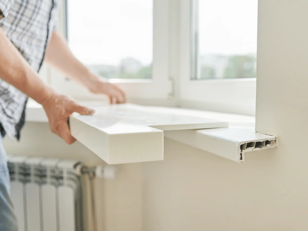Repairing or replacing wooden window frames and sills