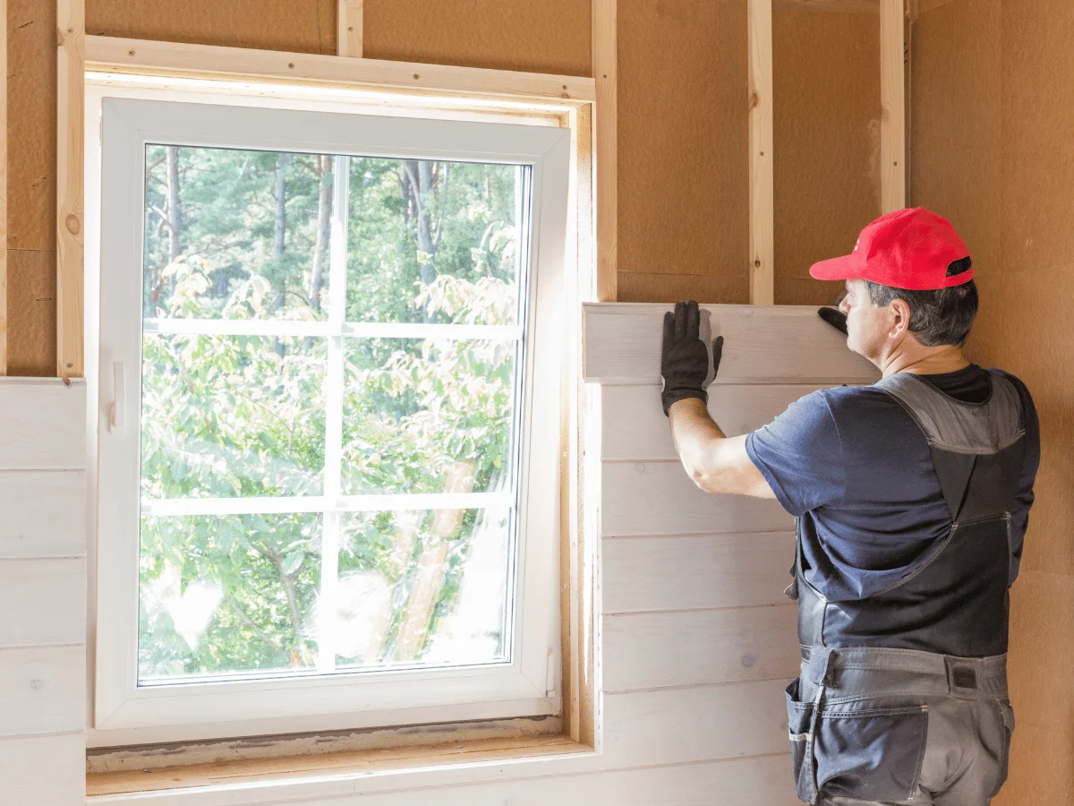 Fitting decorative or functional wood panelling for walls and ceilings